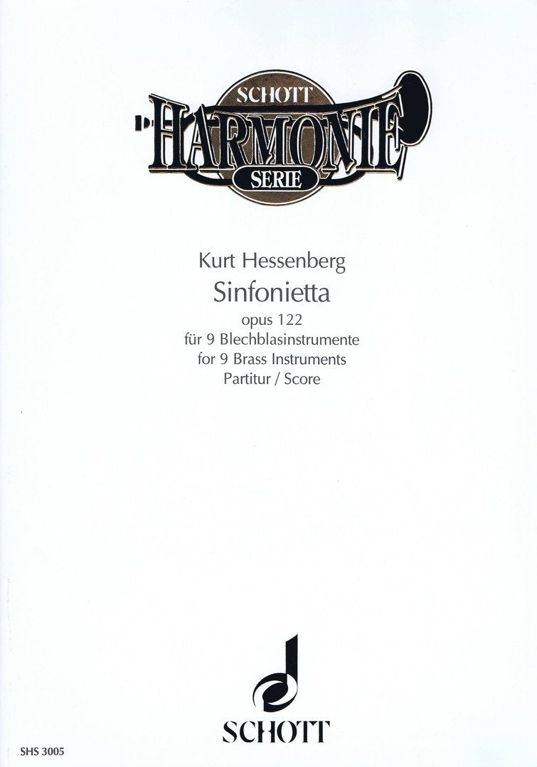 Sinfonietta: (Sinfonietta Nr. 4). op. 122. 9 Blechblasinstrumente. Partitur. (Schott Harmonie Serie) Sheet Music
