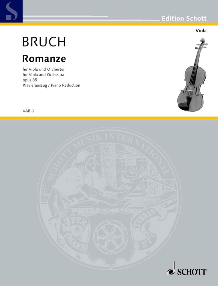 Romanze F-Dur: op. 85. Viola und Orchester. Klavierauszug mit Solostimme. (Edition Schott) Sheet Music