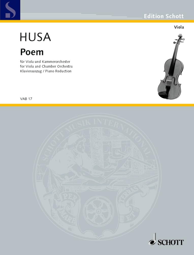Poem: Viola und Kammerorchester. Klavierauszug mit Solostimme. (Edition Schott) Sheet Music
