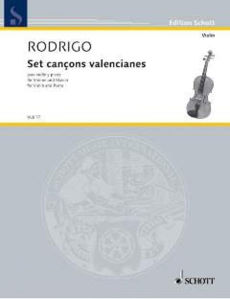 Set cançons valencianes: Violine und Klavier. (Edition Schott) Sheet Music