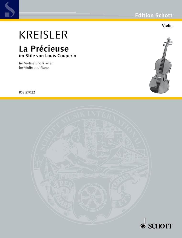 La Précieuse im Stile von Louis Couperin: Nr. 4. Violine und Klavier. (Edition Schott) Sheet Music