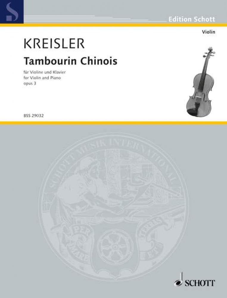 Tambourin Chinois: No. 3. op. 3. violin and piano. Sheet Music