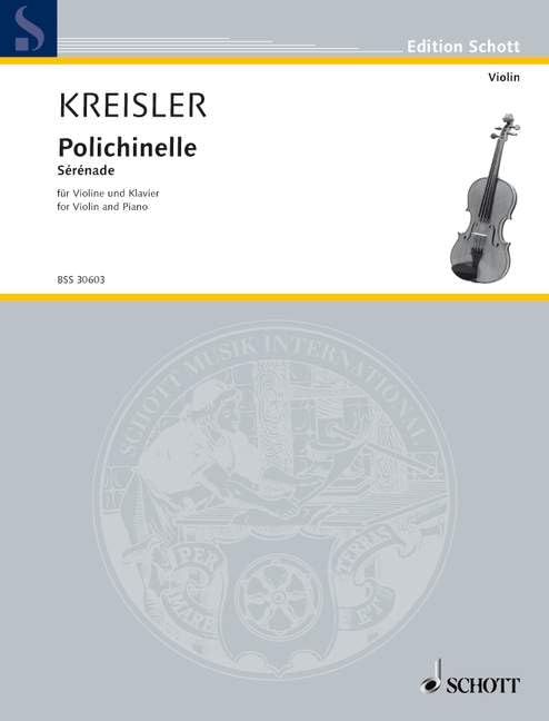 Polichinelle: Sérénade. No. 7. Violin and Piano. Sheet Music