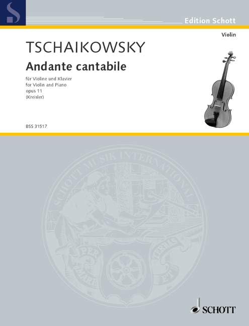 Andante cantabile: from String Quartet. No. 16. op. 11. violin and piano. Sheet Music