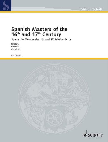 Spanish Masters 16+17 Cent Arrgt:ZABALETA - Harpe Sheet Music