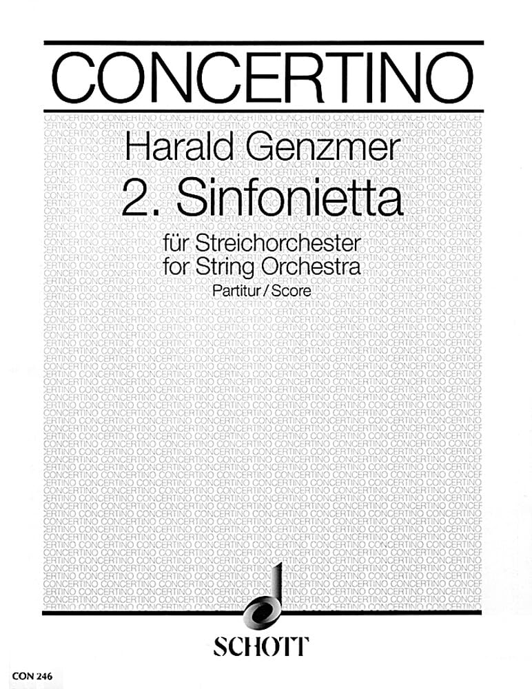 2. Sinfonietta: GeWV 128. Streichorchester. Partitur. (Concertino) Sheet Music
