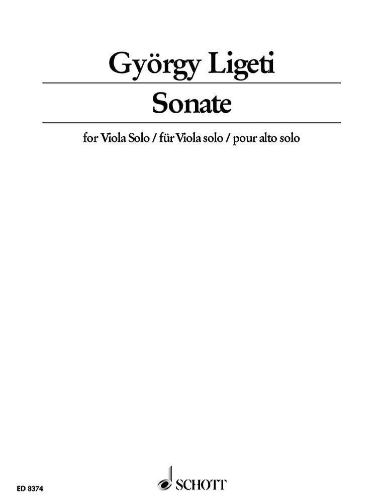 Sonata: for viola solo. viola. book