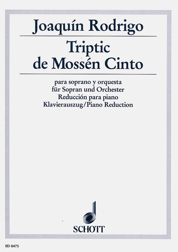 Tríptic de Mossén Cinto: Sopran und Orchester. Sopran. Klavierauszug. Sheet Music
