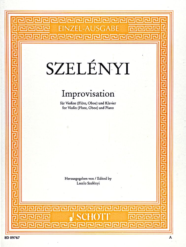 Improvisation: Violine (Flöte, Oboe) und Klavier. (Edition Schott Einzelausgabe) Sheet Music