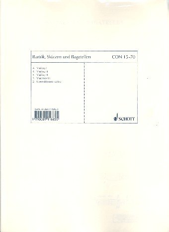 Skizzen und Bagatellen: Streichorchester. Stimmensatz. (Concertino) Arts & Music
