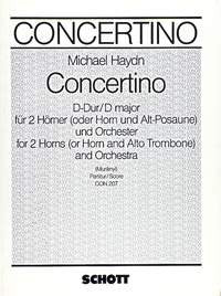 Concertino D-Dur: 2 Hörner (Horn und Alt-Posaune) und Orchester. Partitur. Sheet Music