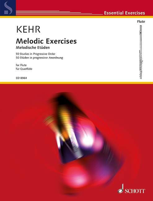 Melodic Exercises: 50 Studies in Progressive Order. flute. Sheet Music