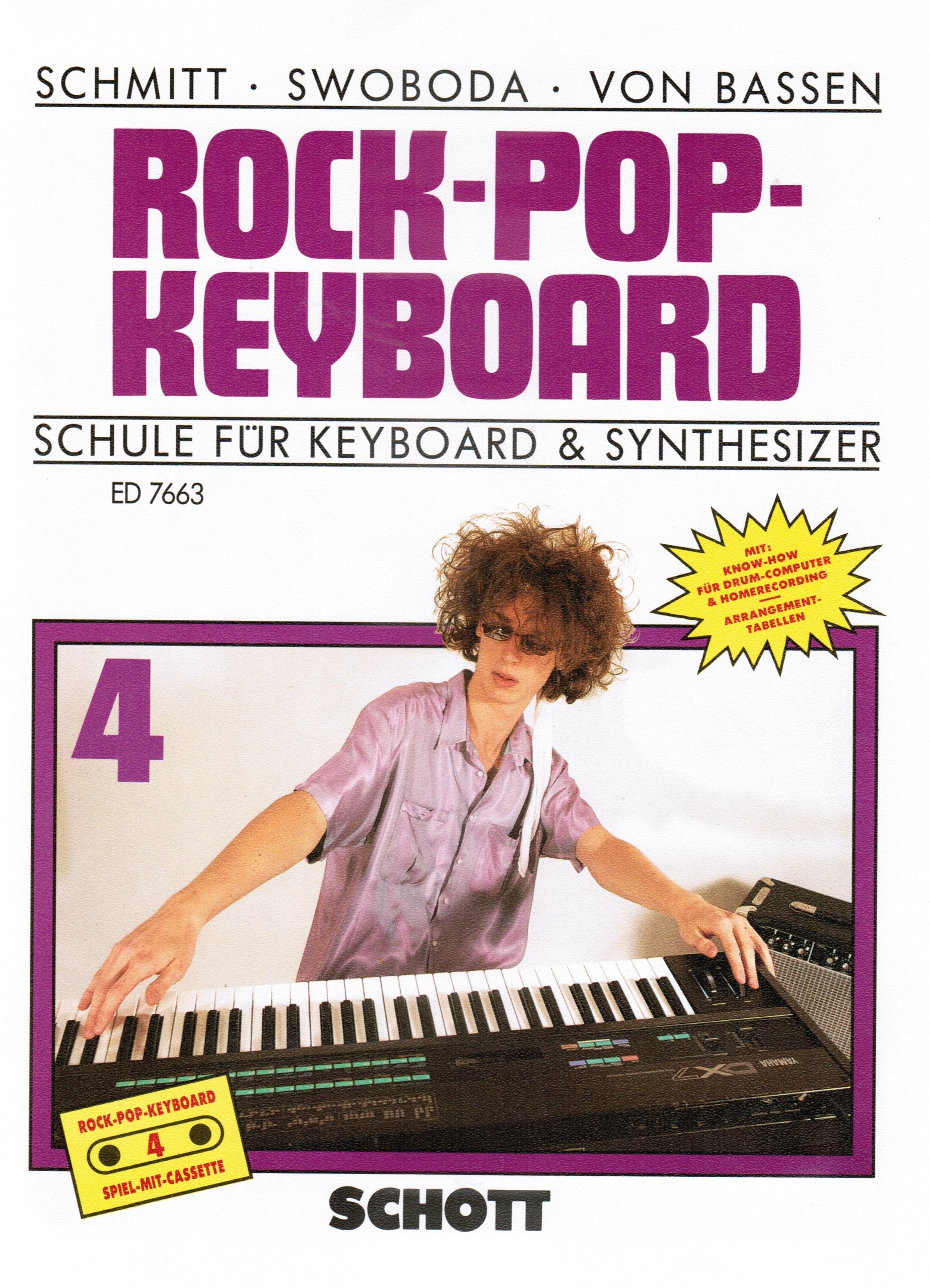 Rock-pop-keyboard band 4 +k7 book