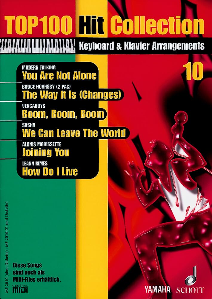 Top 100 Hit Collection 10: 6 Chart-Hits: You Are Not Alone - The Way It Is - Boom, Boom, Boom - We Can Leave The World - Joining You - How Do I Live.. Band 10. Klavier / Keyboard. (Music Factory) Arts & Music