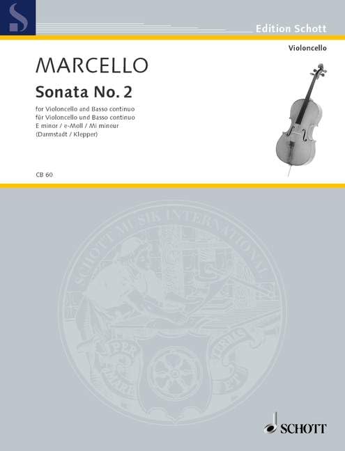 Sonata II Mi mineur: cello and piano. Sheet Music