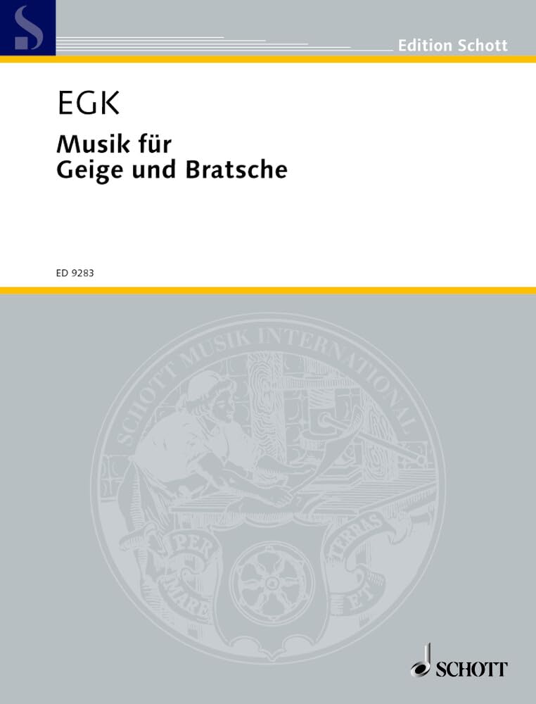 Musik für Geige und Bratsche: Violine und Viola. Partitur und Stimmen. (Edition Schott) Sheet Music
