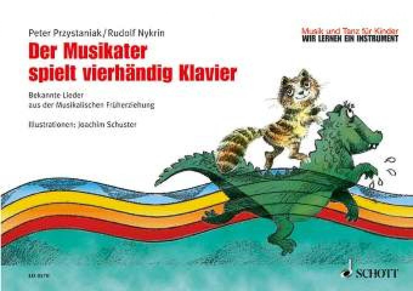 Der Musikater spielt vierhändig Klavier: Bekannte Lieder aus der Musikalischen Früherziehung. Klavier 4-händig. (Musik und Tanz für Kinder - Erstausgabe) Sheet Music