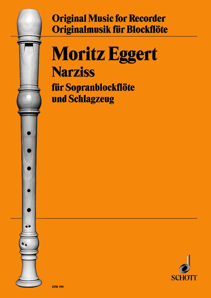 Narziss: Sopran-Blockflöte und Schlagzeug. Spielpartitur. (Originalmusik für Blockflöte) Sheet Music