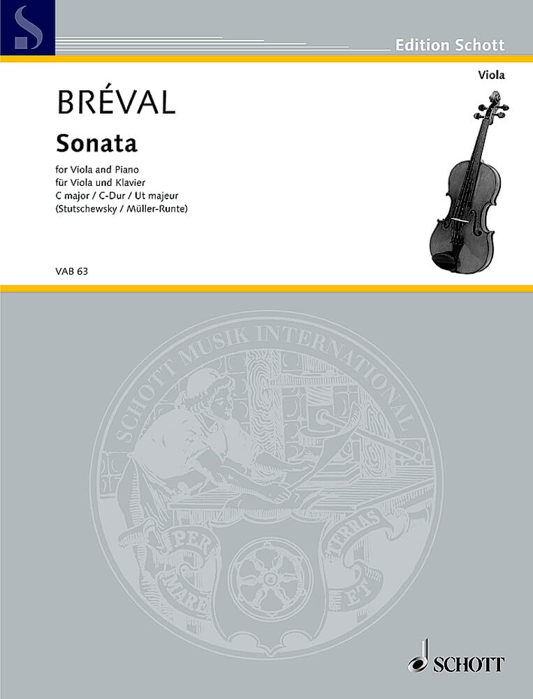 Sonata C-Dur: original für Violoncello und Klavier. Viola und Klavier. (Edition Schott) Sheet Music
