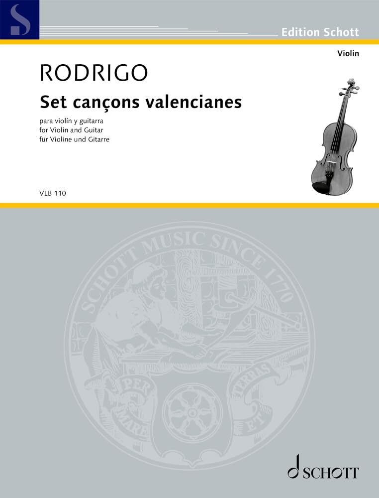 Set cançons valencianes: Violine und Gitarre. (Edition Schott) Sheet Music