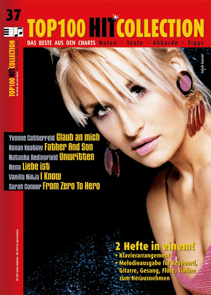 Top 100 Hit Collection 37: 6 Chart-Hits: Glaub an mich - Father And Son - Unwritten - Liebe ist - I Know - From Zero To Hero.. Band 37. Klavier / Keyboard. (Music Factory) Arts & Music Books