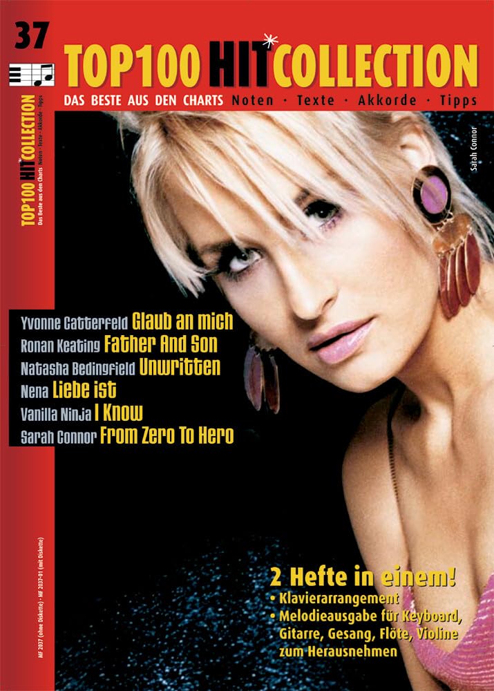 Top 100 Hit Collection 37: 6 Chart-Hits: Glaub an mich - Father And Son - Unwritten - Liebe ist - I Know - From Zero To Hero. Mit MIDI-Diskette.. Band 37. Klavier / Keyboard. (Music Factory) Arts & Music