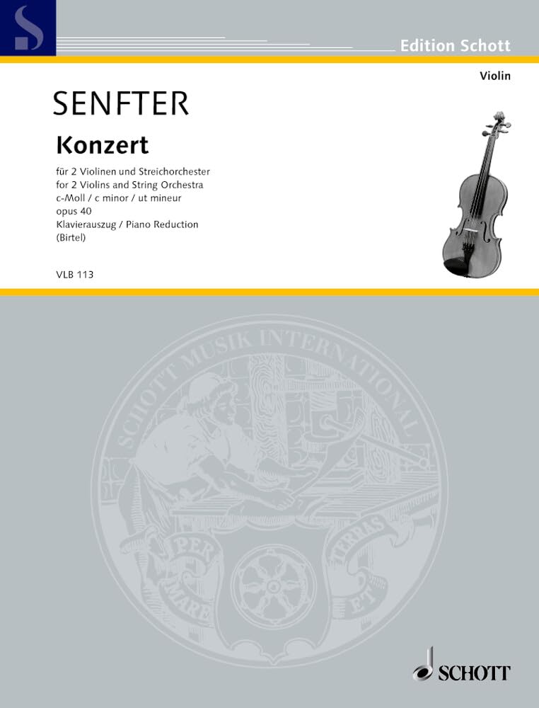Konzert c-Moll: für 2 Violinen und Streichorchester. op. 40. 2 Violinen und Streichorchester. Klavierauszug mit Solostimmen. (Edition Schott) Sheet Music