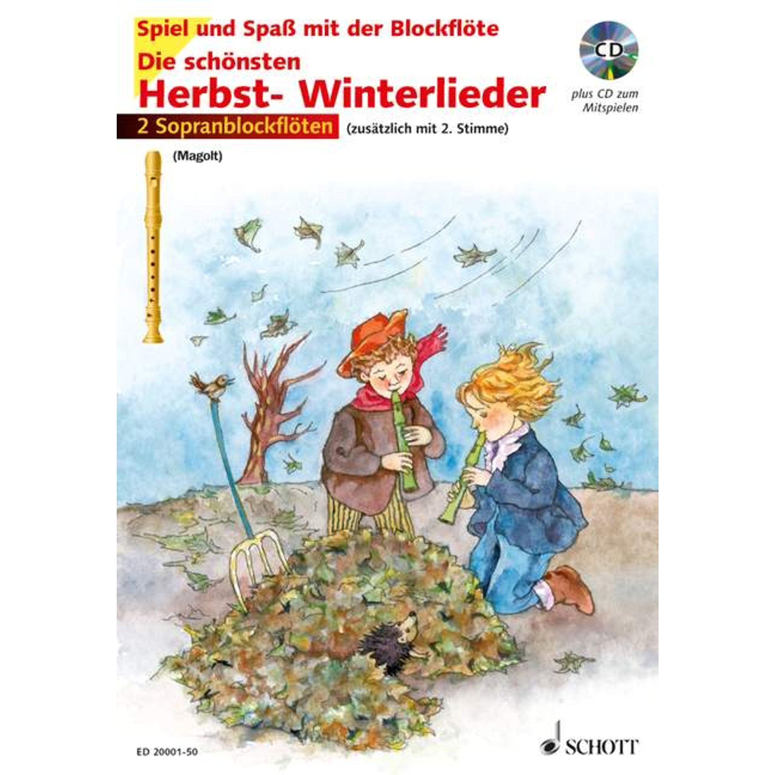 Die schönsten Herbst- und Winterlieder: Sankt Martin, Nikolauslieder und Weihnachtslieder. 1-2 Sopran-Blockflöten. Ausgabe inkl. Play-Along. (Spiel und Spaß mit der Blockflöte) Education & Training