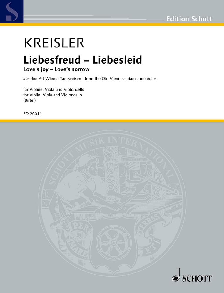 Liebesfreud - Liebesleid: from the Old Viennese dance tunes. string trio. Partition et parties. book