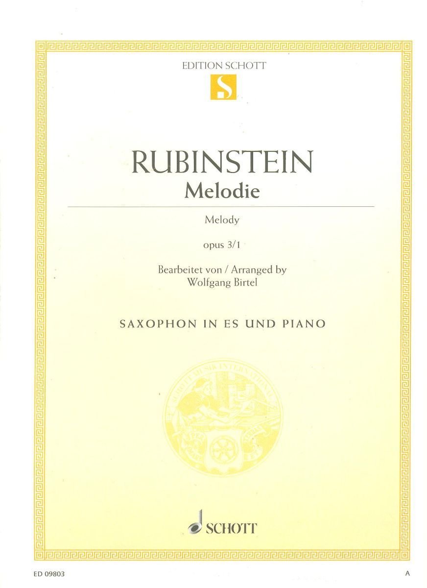 Melody: op. 3/1. saxophone in Eb and piano. Sheet Music