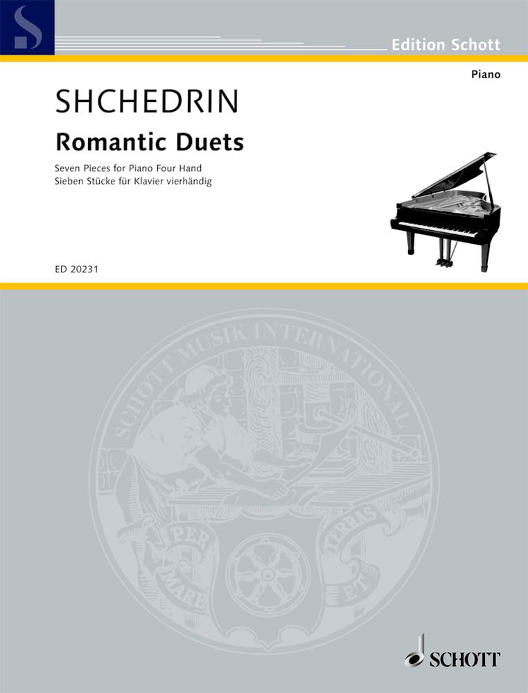 Romantic Duets: Sieben Stücke für Klavier zu vier Händen. Klavier 4-händig. (Edition Schott) Sheet Music