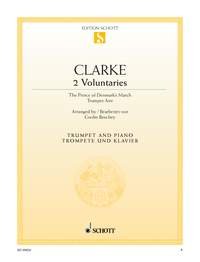 2 Voluntarys: The Prince of Denmark's March / Trumpet Aire. trumpet in Bb (C) and piano. Sheet Music