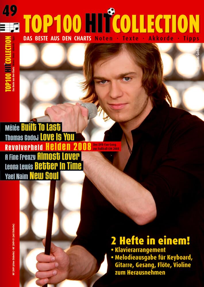 Top 100 Hit Collection 49: 6 Chart-Hits: Built To Last - Love Is You - Helden 2008 - Almost Lover - Better In Time - New Soul.. Band 49. Klavier / Keyboard. (Music Factory) Sheet Music