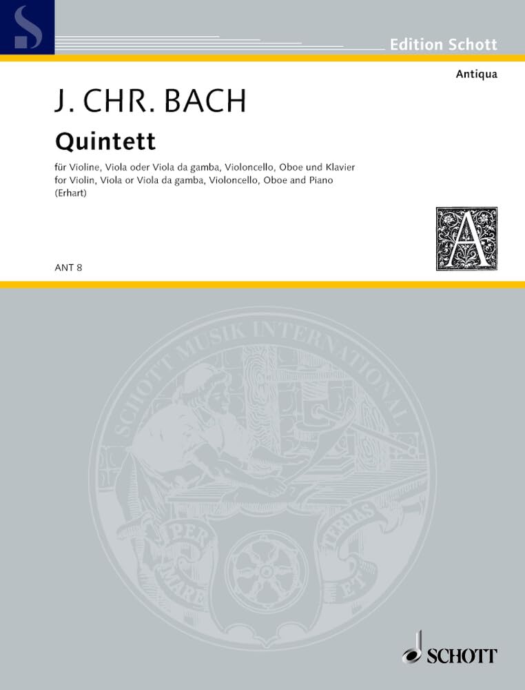 Quintett F-Dur: Violine, Viola (Viola da gamba), Violoncello, Oboe und Klavier (Cembalo). Partitur und Stimmen. (Antiqua: Eine Sammlung alter Musik) Sheet Music