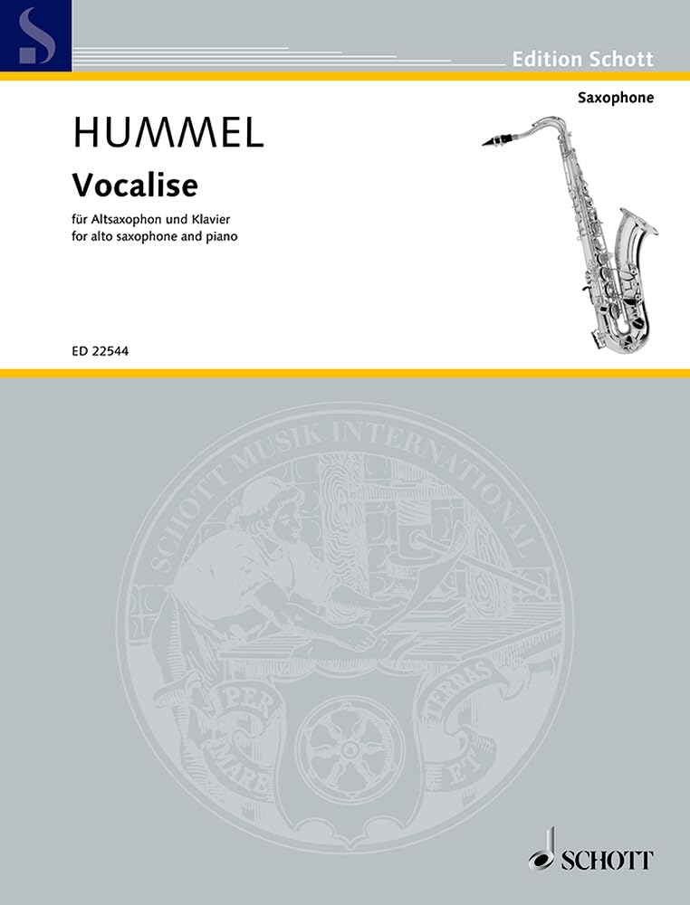 Vocalise: für Altsaxophon und Klavier. Alt-Saxophon und Klavier. Einzelausgabe. (Edition Schott) Essays & Short Stories