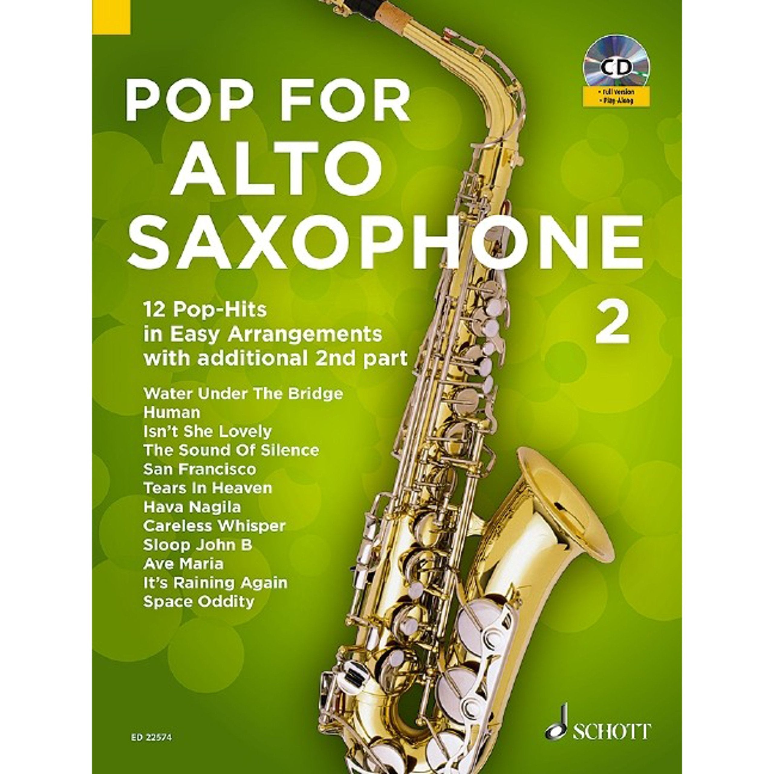 Pop for alto saxophone volume 2 +CD --- 1 ou 2 Saxophones (Mib) Arts & Music