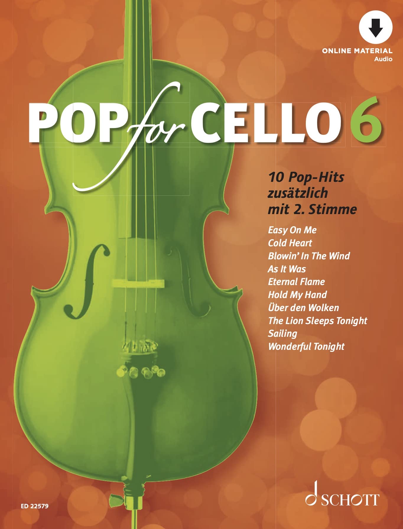 Pop For Cello 6: 10 Pop-Hits. Vol. 6. 1-2 cellos. book