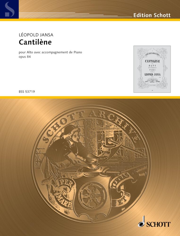Cantilène: op. 84. Viola und Klavier. (Schott Archive) Arts & Music