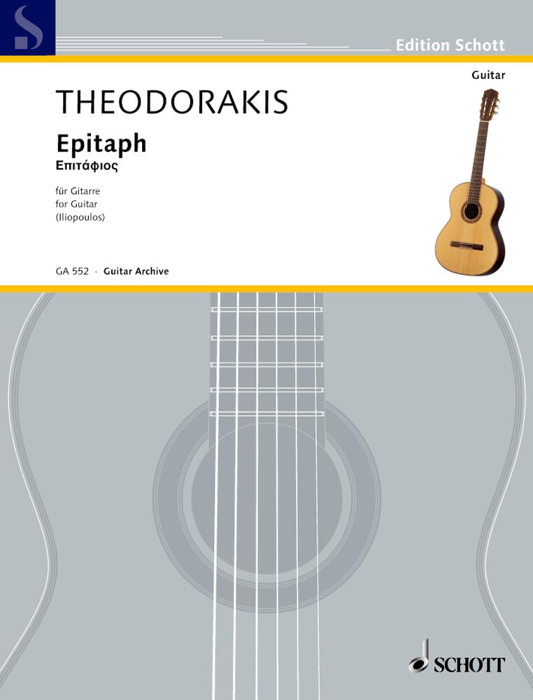Epitaph: für Gitarre solo. Gitarre. Einzelausgabe. (Edition Schott) Arts & Music