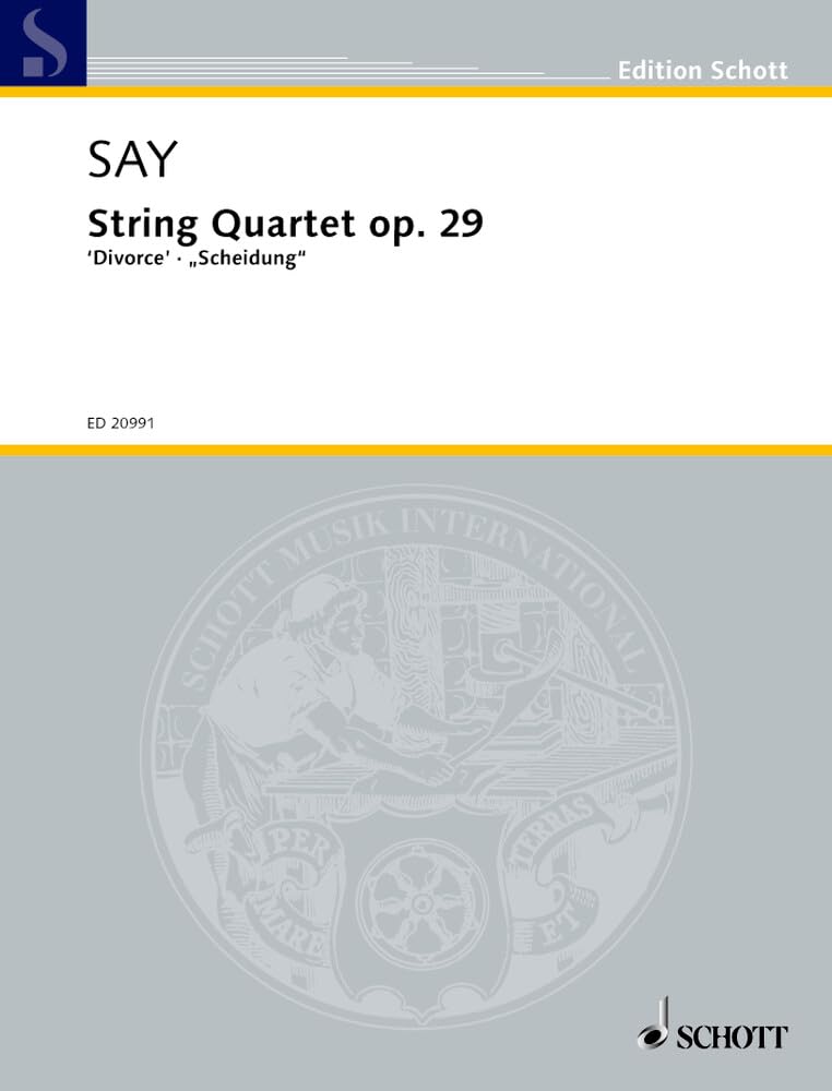 String Quartet: 'Divorce' · "Scheidung". op. 29. Streichquartett. Partitur und Stimmen. (Edition Schott) Sheet Music