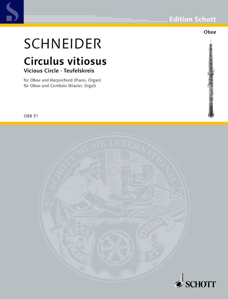 Teufelskreis: "Teufelskreis". Oboe und Cembalo (Klavier, Orgel). (Edition Schott) Sheet Music