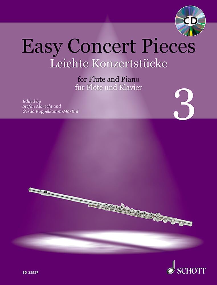 Leichte Konzertstücke: 12 Stücke aus 4 Jahrhunderten. Band 3. Flöte und Klavier. (Easy Concert Pieces, Band 3) Sheet Music