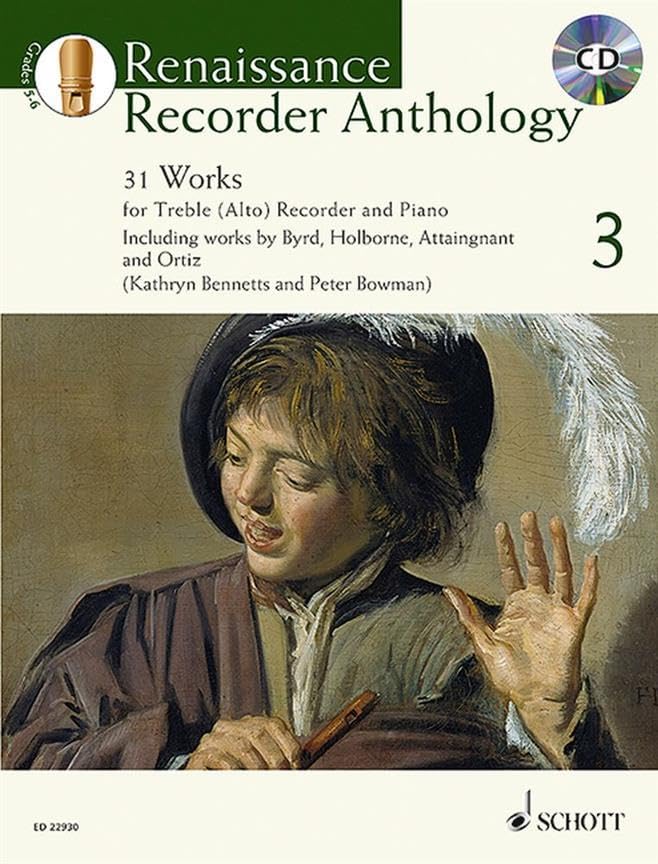 RENAISSANCE RECORDER ANTHOLOGY 3 VOL. 3 - 31 WORKS FOR TREBLE (ALTO) RECORDER AND PIANO +CD Arts & Music