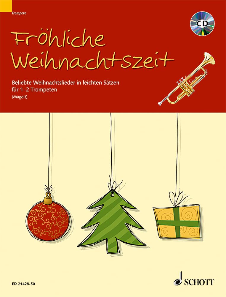 Fröhliche Weihnachtszeit: Beliebte Weihnachtslieder in leichten Sätzen. 1-2 Trompeten in B. Sheet Music