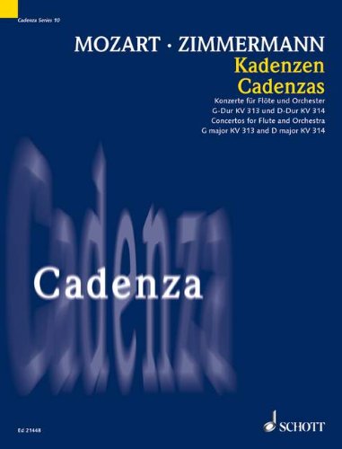 Cadences: Concertos pour flûte et orchestre en sol majeur KV 313 et ré majeur KV 314. Vol. 10. flute. book