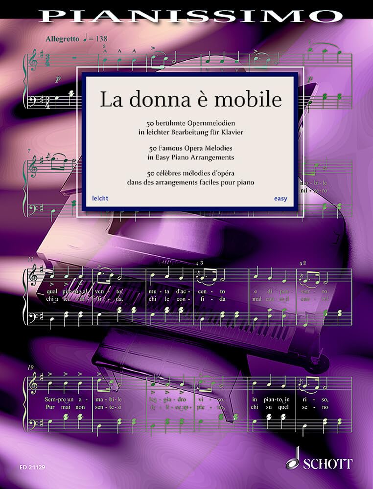 La donna è mobile: 50 berühmte Opernmelodien. Klavier. (Pianissimo) Sheet Music