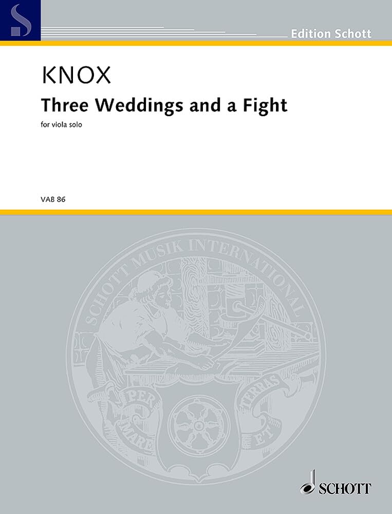 Three Weddings and a Fight: for viola solo. Viola. Einzelausgabe. (Edition Schott) Sheet Music