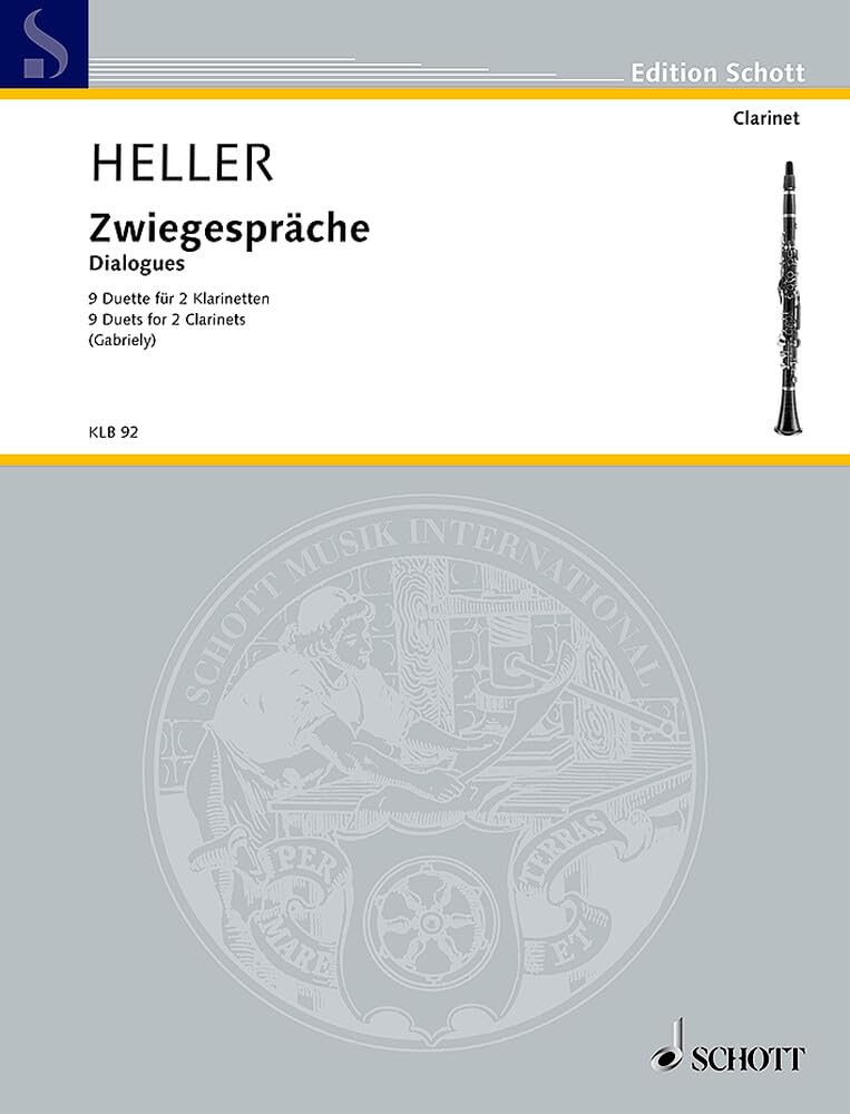 Zwiegespräche: 9 Duette. 2 Klarinetten in B. Spielpartitur. (Edition Schott) Sheet Music