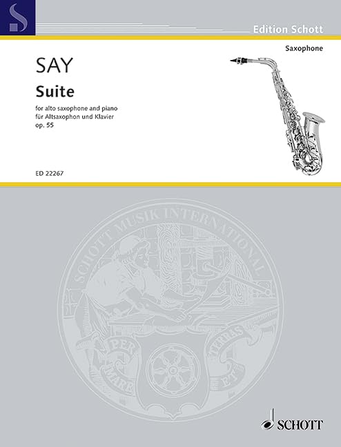 Suite: für Altsaxophon und Klavier. op. 55. Alt-Saxophon und Klavier. Partitur und Stimme. (Edition Schott) Sheet Music