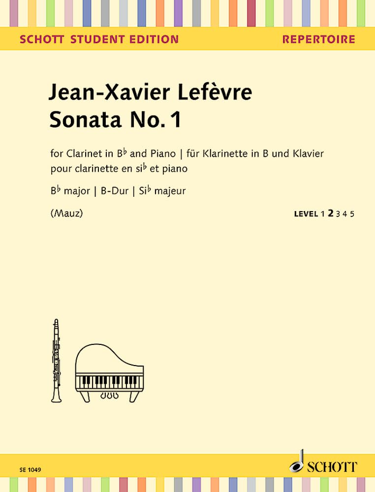 Sonata No. 1: aus: Méthode de Clarinette. Klarinette in B und Klavier. (Schott Student Edition - Repertoire) Sheet Music